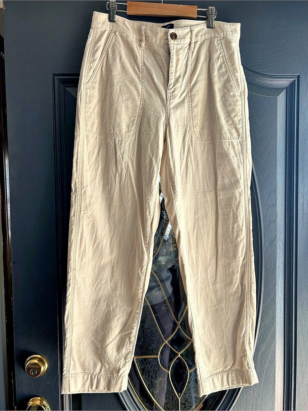 J.Crew Camp-pocket pant Beige Size 6 EUC 100% Cotton